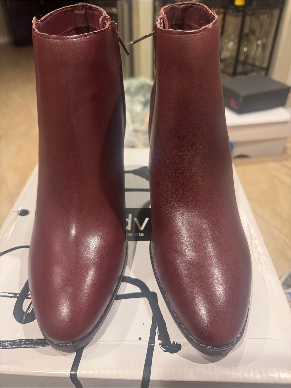 DV by Dolce Vita Women's Burgundy Ankle Booties